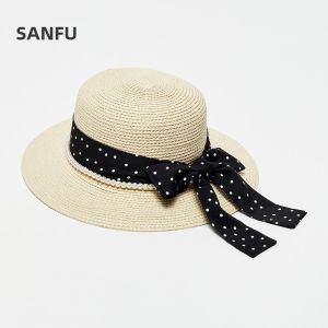 SANFU | Sun Protection Bowknot Grass Hat Accessories