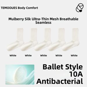 Ballet Style Silk Breathable Mesh Thick Socks
