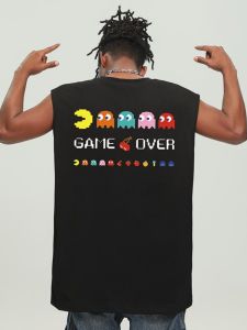 Áo Ba Lỗ Không Tay in Họa Tiết Hoạt Hình Mùa Hè Cho Nam Dáng Rộng Cỡ Lớn Thường Ngày Đi Biển Thể Thao Cotton Thoáng Khí