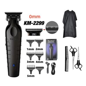 KEMEI KM-2299 ช่างทำผมมืออาชีพช่างทำผมไฟฟ้ากรรไกรไร้สายวิจิตรกรรไกรศูนย์กวาดล้างใบมีดบาง