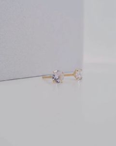 Blief QPP Fashion Earrings Subang Telinga Medical Earrings Crystal Anti Allergic Stainless Steel or America Gold RCZCR