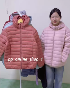 คุณสมบัติของการส่งเสื้อขนเป็ด เสื้อกันหนาวขนเป็ด มีฮู้ด ผ้าหนา อัตโนมัติ 36-40/42/44 นิ้ว