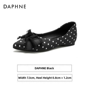Daphne | Heel Height Boosting Polka Dot Mary Janes Women Flat Single Shoes