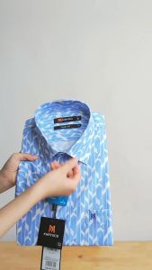 Áo sơ mi Khatoco tay ngắn lai ngang