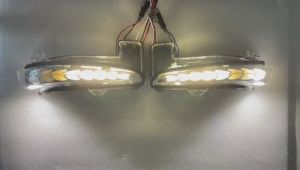 TCS PERODUA ARUZ CAR CHROME ALBINO SIDE MIRROR DAY LIGHT LED TURN SIGNAL LIGHT ACCESSORIES