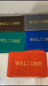 Keset WELCOME Alas Kaki Welcome Keset Rumah Keset Kamar Mandi Anti Slip Karpet Mie Bihun Variasi Berkualitas