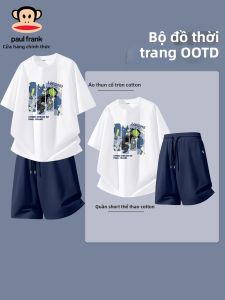 Paul Frank | Bộ Quần Short Tay Ngắn Thể Thao Dễ Dàng Nam Cotton Mỹ