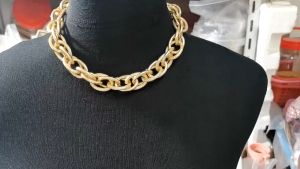 Kalung Choker Rantai Besar Gelang Anti Karat Gaya Punk Hip Hop Fashion Chain Necklace Big Chain