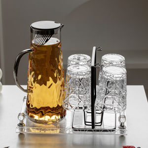 Transparent Rotating Storage Rack Glass Cup Set Hanging Shelf Creative Juice Cup Holder Home Bathroom Organizer Accessories