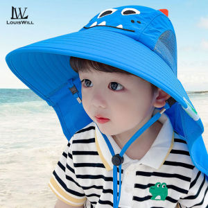 LouisWill Kids Sun Cap Children Beach Hat Travel Sun Hat Casual  Sun Hats Portable Beach Cap Large Brim Cap Sun Protection Cap UV Protection for Children
