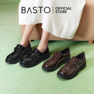 BASTO Womens Loafers Platform Shoes รองเท้า loafer รองเท้าส้นตึก BG254