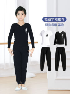 Childrens Dance Outfit Boys Practice Suit Set Short Sleeve Latin Dance Clothing Casual Regular Thickness Cotton Polyester Blend