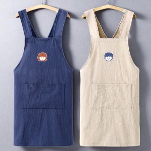 Váy Bảo Hộ Làm Việc Bằng Vải Cotton Nguyên Chất Kiểu Nhật Bản Cho Nữ Váy Bảo Hộ Khi Nấu Ăn Váy Bảo Hộ Khi Làm Việc Tại Nhà Hàng Váy Bảo Hộ Chống Bụi Bẩn