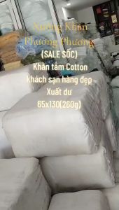 SALE Khăn khách sạn Xuất dư 65x125(260g) hàng A ép kiện xuất dư 100% Cotton thấm hút tốt