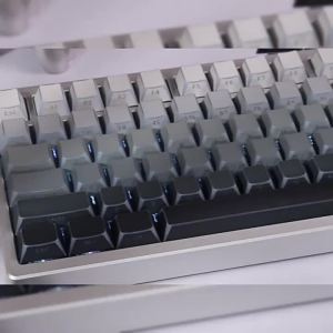 Polar Day Angled Edge Keycaps Cherry Profile Double Shot PBT Keycaps Side Shine Through Keycap Sets For MX Mechanical Keyboard