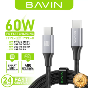 BAVIN CB201 QC3.0 Fast Charging 1 Meter / 2 Meters Cable Nylon Braided Wire Compatible for iPh / Micro / Type-C