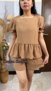 Ami Collection - Set wanita crinkle / Set + celana pendek / Setelan Crincle / Setelan Wanita