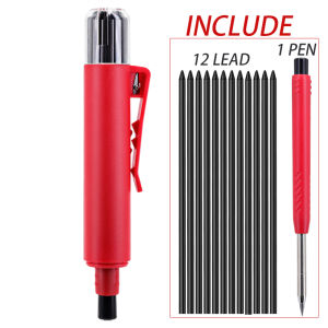 MROOFUL | 3 In 1 Woodworking Pencil Set with 2.8mm Refill LeadsDeep Hole Marking ToolFor Carpenter Architects Construction Drawing Tool
