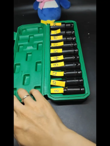 10Pcs Impact Wrench Socket Set 1/2 Drive Hex 8-24mm Electric Power Tool Hex Socket Set Impact Wrench Adapter