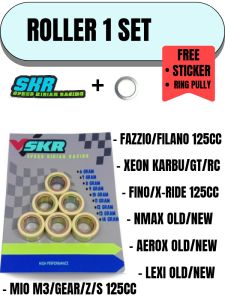 Roller Set / Roller 1set racing SKR ( NMAX / Aerox / Lexi / Fazzio / Filano / x-ride / Fino / Mio Z / Mio S / Mio M3 / Xeon KARBU / GT / RC ) CVT Motor roller 7gram roller 8gram roller 9gram roller 10gram roller 11gram roller 12gram roller silang