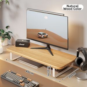 QINQI | Wood Monitor Stand Riser