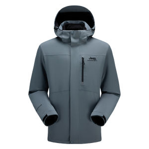 Jeep | Jeep Mens Three-in-One Fleece Lined Jacket Outdoor Warm Windproof Detachable Coat For Autumn Winter Travel Camping Hiking Beach