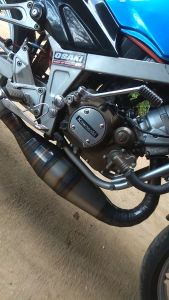 Knalpot LOVINNA Kolong Telo 3v3 2 Tak Kawasaki Ninja 150 r rr Rs Krr