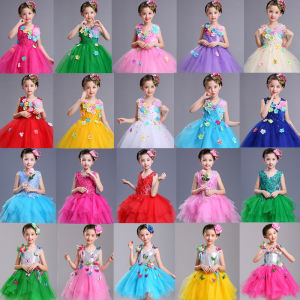 Childrens Gauze Dress Costume Elementary School Student Pettiskirt FARCENT Dress Childrens Dance Performance Clothing Girl Princess Dress