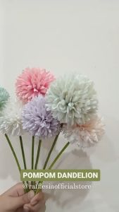 POMPOM CHRYSANTHEMUM ARTIFICIAL FLOWER BUNGA POMPOM ARTIFISIAL ECER PER TANGKAI