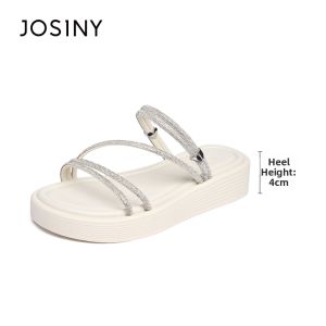 Josiny | Height Increasing New Style Thick Sole Dual Wear Flat Sandals