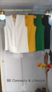 (BE Concepts & Lifestyle) Women’s Chic & Elegant V-Neckline Sleeveless Office Blouse Top