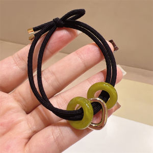 Simple round Circle Decorative Hair Ties Womens Elastic Hair Bands Fashionable Ins Style Multi-Functional Hair Accessories