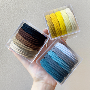 Rubber Band Hairband for Tying up Hair Womens Summer Black Hair Rope Headdress High Elastic Durable Headband Summer Ponytail Smaller Leather Sheath