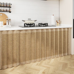 Cabinet Shade Curtain Kitchen Cabinet Dust-Proof Curtain Storage Rack Shoe Cabinet Sundries Ugly Curtain Cabinet Door Velcro Cloth Curtain