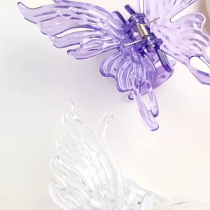 Jedai Kupu-kupu Jelly Sayap Besar Jepitan Rambut Aesthetic Wanita Pretty Butterfly Hair Claw Daily Fashion Style