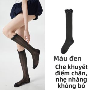 FENGTING | Vớ Dài Thoáng Khí Trang Trí Ren và Nơ