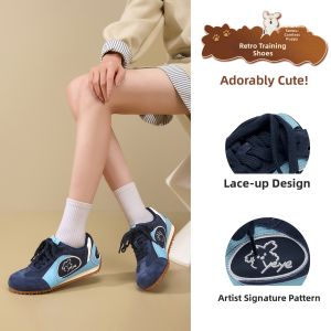 Josiny | Cute Dog Design Platform Sneakers for Women