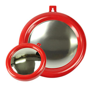 Gương bát quái đỏ gương lồi gương lõm cửa nhà trang trí tốt lành gương phong thủy