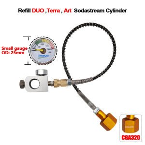 Co2 Cylinder Tank Refill Adaptor Hose For Sodastream DUO Terra Art Cylinder To Charging Refilling CO2