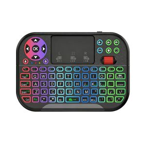 Kebidumei | FROM RGB Wireless Keyboard With Scroll Wheel Touchpad BT 2.4G Dual Mode Mini Handheld Mouse Keyboard for PC TV Projector