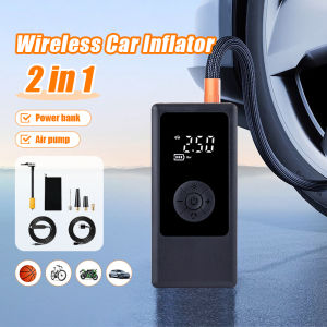 【✅SG stock】Multifunctional Electric Air Pump Wireless Car Tyre Inflator Compressor Pump 4000mAh Portable Emergency Power Bank with 4 Inflation Mode for Bicycle Pump Car Air Pump Tyre Pump Motorcycle Pump
