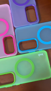 [SG] Imak Magsafe Phone Case for Samsung Galaxy A57 5G Casing - Candy Color Series Magnetic Suction Hard PET Plate and Soft TPU Frame Armor with Anti-Fall Air Bag Corners Cover Mag Safe