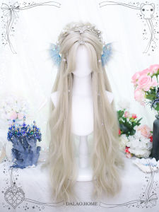 Natural Long Hair Lolita Wig for Women Big Curl Wave Realistic Full Head Cover Simulation Hair Accessory by Daliasha Home