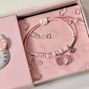 สร้อยข้อมือคู่กำไล Bestie คู่สไตล์ใหม่สร้อยข้อมือ HelloKitty สำหรับแฟนและแฟนจี้คิตตี้