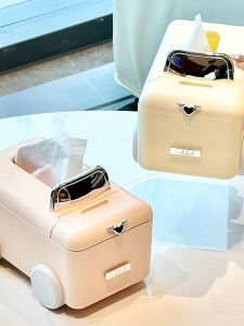 Multi-Functional Tissue Box Bedroom Living Room Coffee Table Organizer Storage Rack Remote Control Drawer Plastic Rectangle Shape