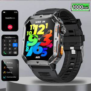 2025 Sports Men Smart Watch Fitness LED Flashlight Waterproof Military Healthy Monitor Bluetooth Call Smartwatch For Android IOS
