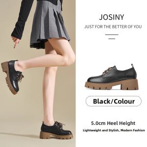 Josiny | Thick-soled Loafer White Shoes