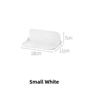 Foldable Adjustable Wall Mounted Bathroom Toilet Bedroom Phone Holder No Drilling Required Storage Rack for Dormitory