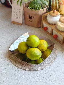 Minimalist Italian Style 304 Stainless Steel Fruit Tray Luxury Metal Living Room Fruit Basket Storage Plate Dining Utensils