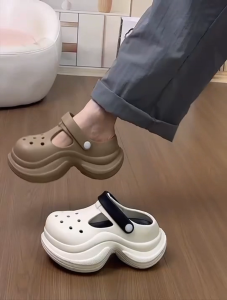 TAKIDTOO Sandal Kodok Wantia Dewasa Sandal Baim EVA Wanita Sandal Fuji Korea Sepatu Jelly Wanita